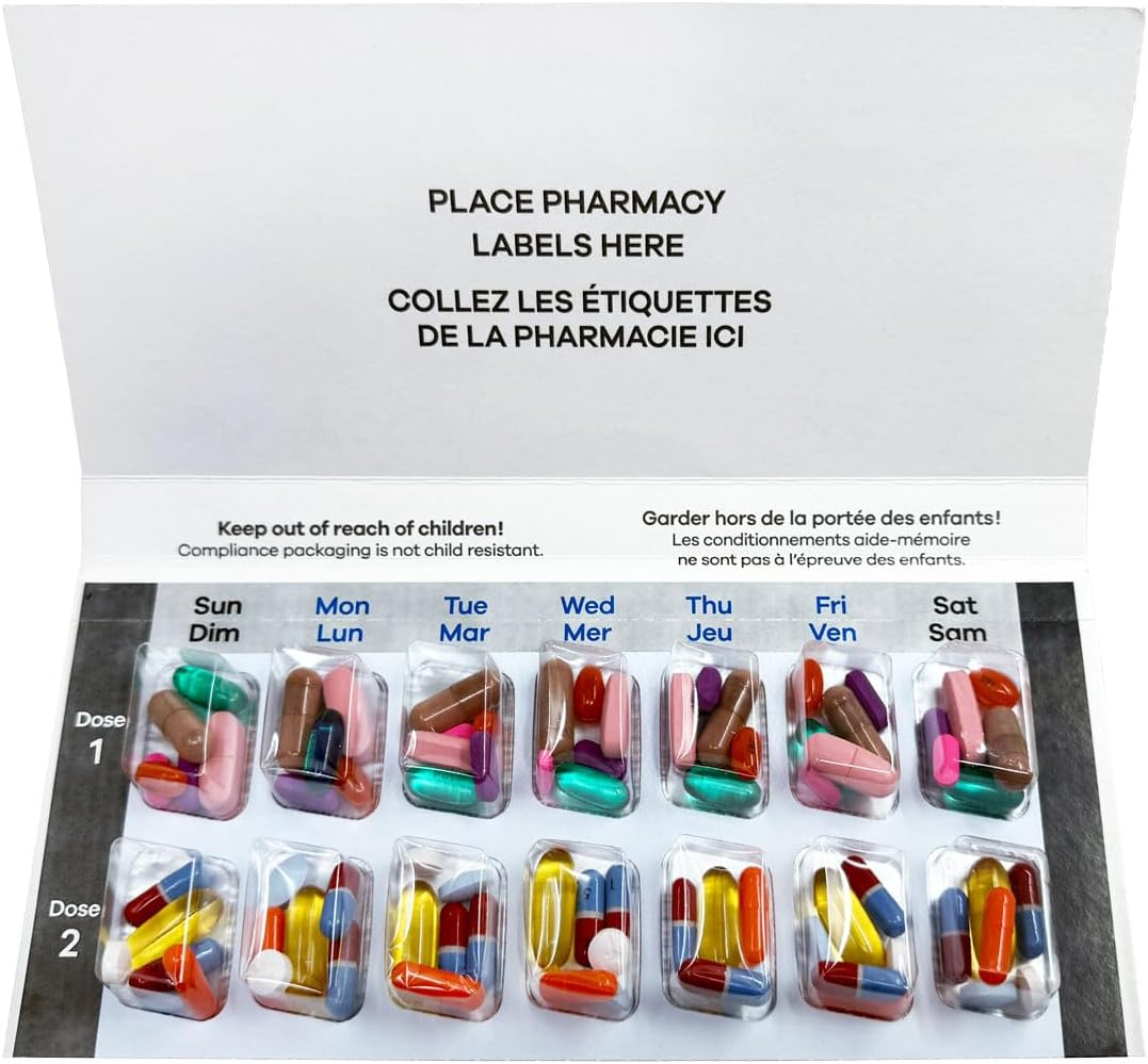 Weekly Twice a Day Blister Pill Packs - Pill Pak VP 2-Dose Kit