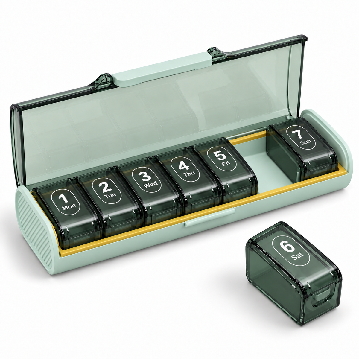 7-Day Travel Pill Organizer with Removable Daily Boxes