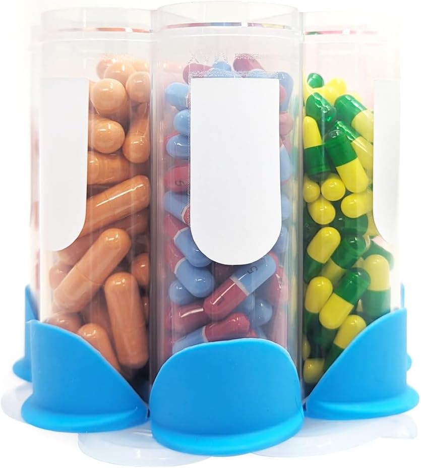 Blossom Pill Dispenser with 7 XL Compartments