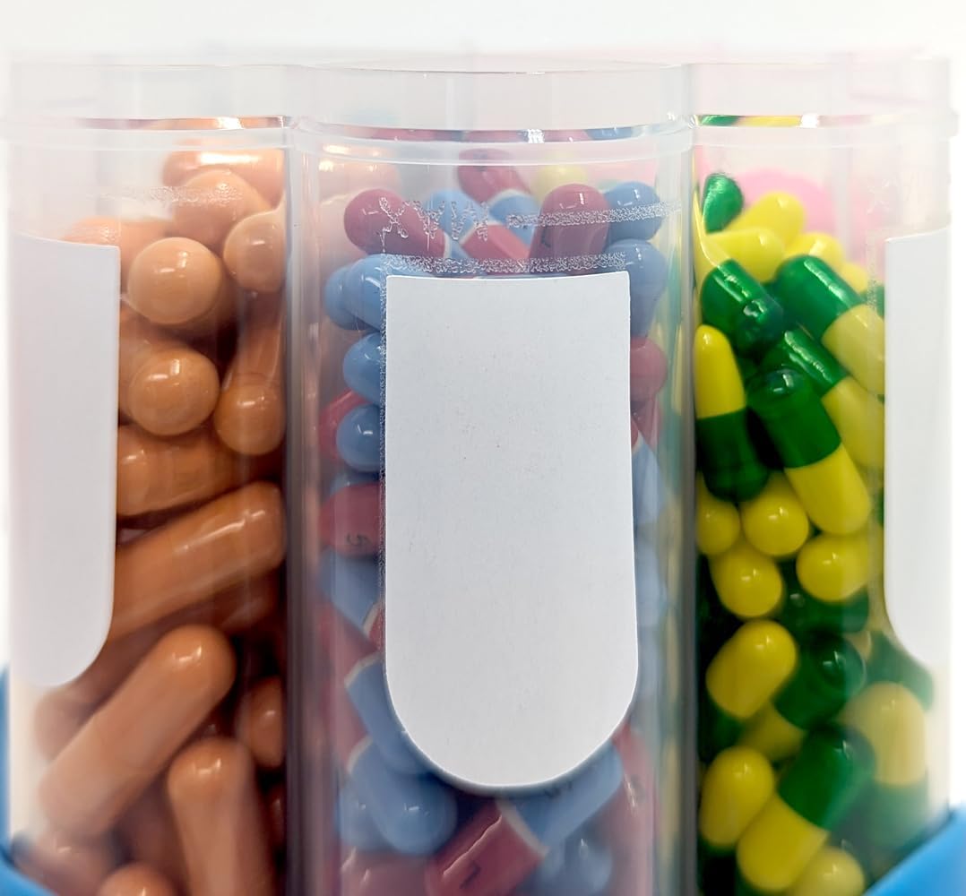 Blossom Pill Dispenser with 7 XL Compartments