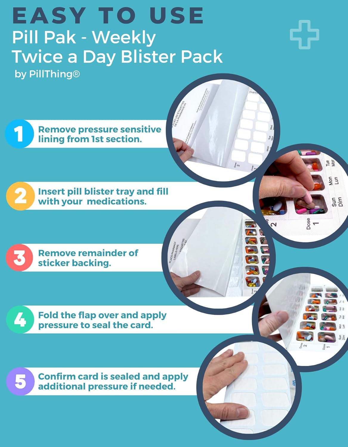 Weekly Twice a Day Blister Pill Packs - Pill Pak VP 2-Dose Kit
