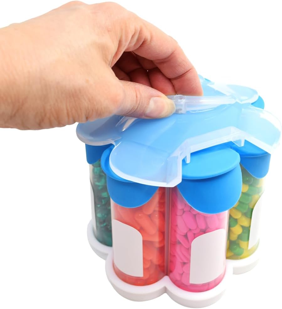 Blossom Pill Dispenser with 7 XL Compartments