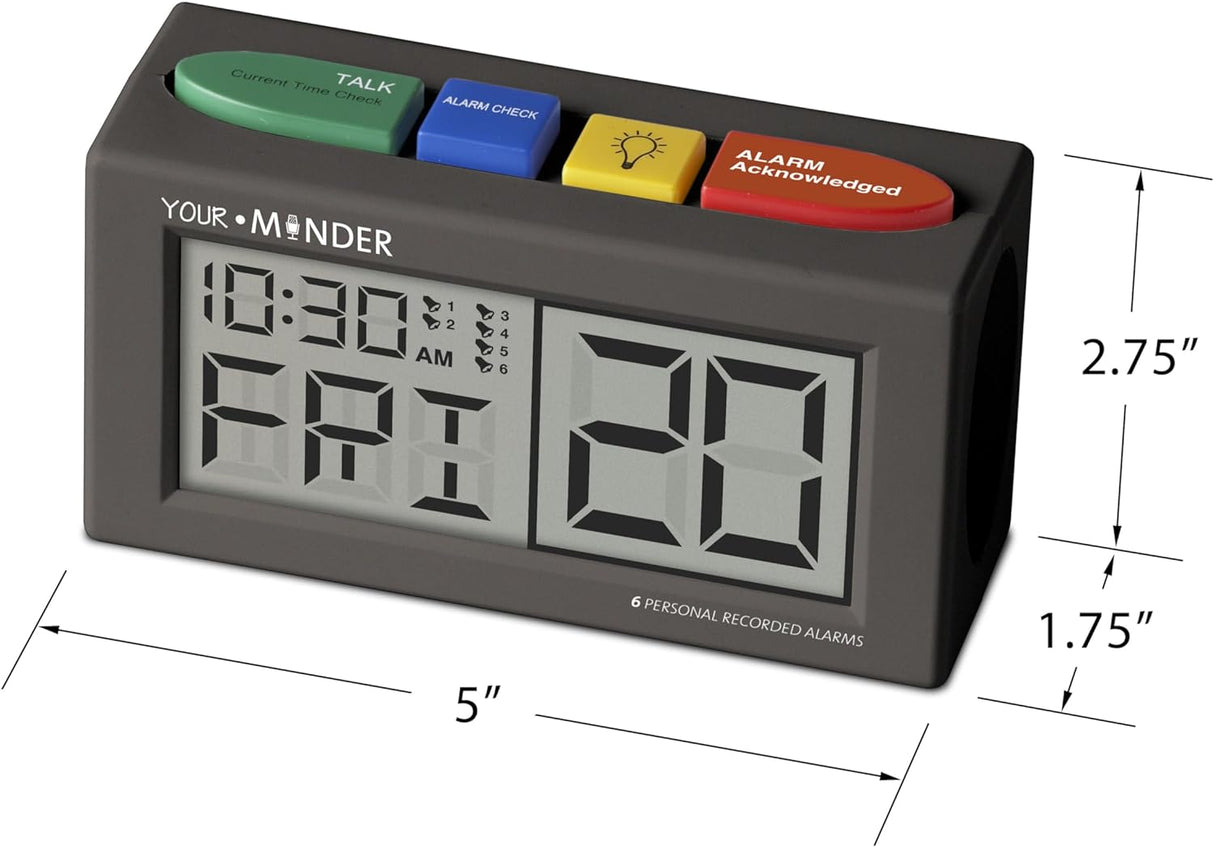 MedCenter Talking Alarm Clock - Black