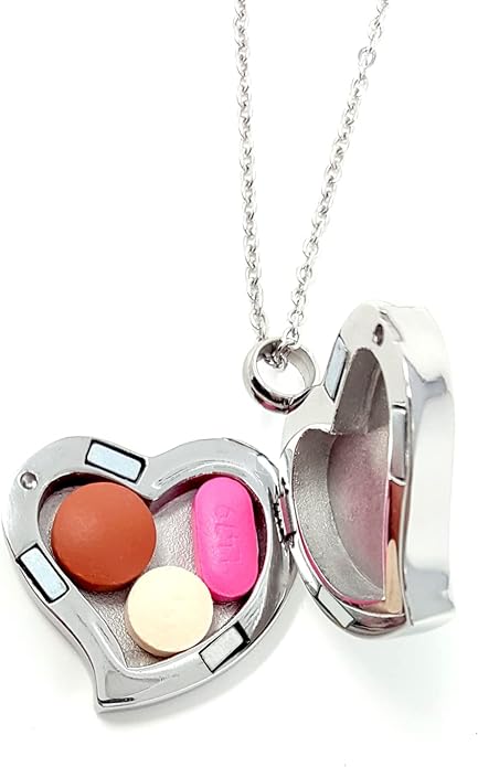 Amour Heart Pill Necklace - Forever in My Heart