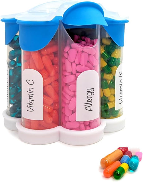 Blossom Pill Dispenser with 7 XL Compartments