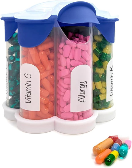 Blossom Pill Dispenser with 7 XL Compartments