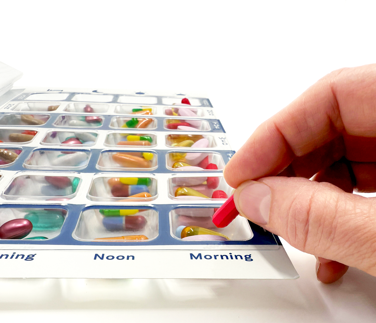 Weekly XL, 4 Time a Day, Cold Seal Medication Blister Cards - Tri-Fold Booklet