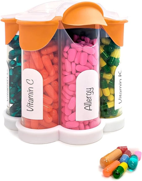 Blossom Pill Dispenser with 7 XL Compartments