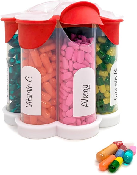 Blossom Pill Dispenser with 7 XL Compartments