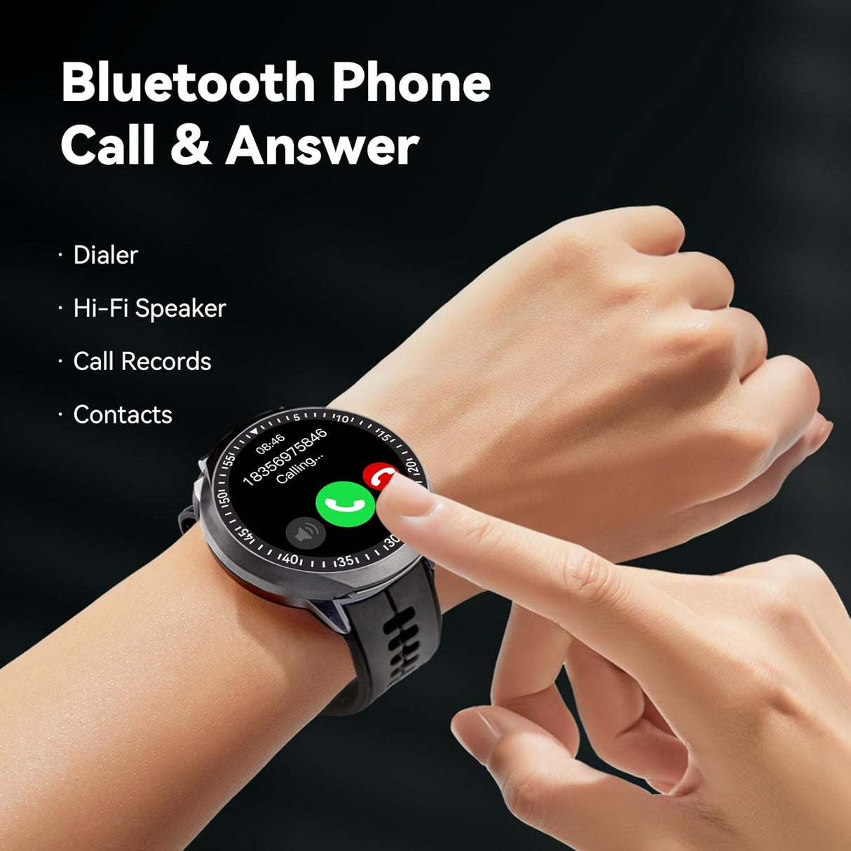 2-in-1 Smart Watch with Pill Storage Box for Emergency Medications, Vitamins, Fish Oil - Bluetooth, Waterproof, 120+ Sport Modes, Extended Battery Life (Gray)