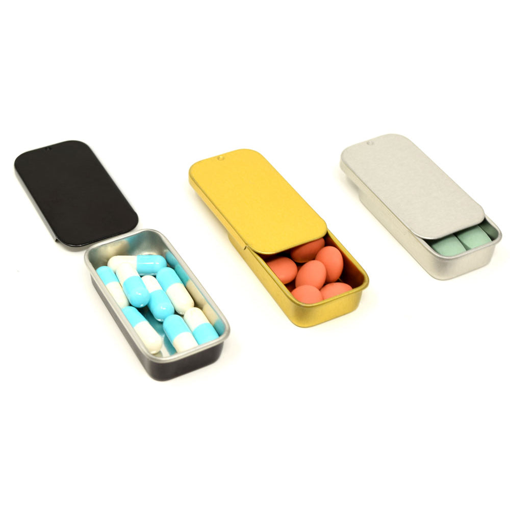 Slide Top Pill Tins