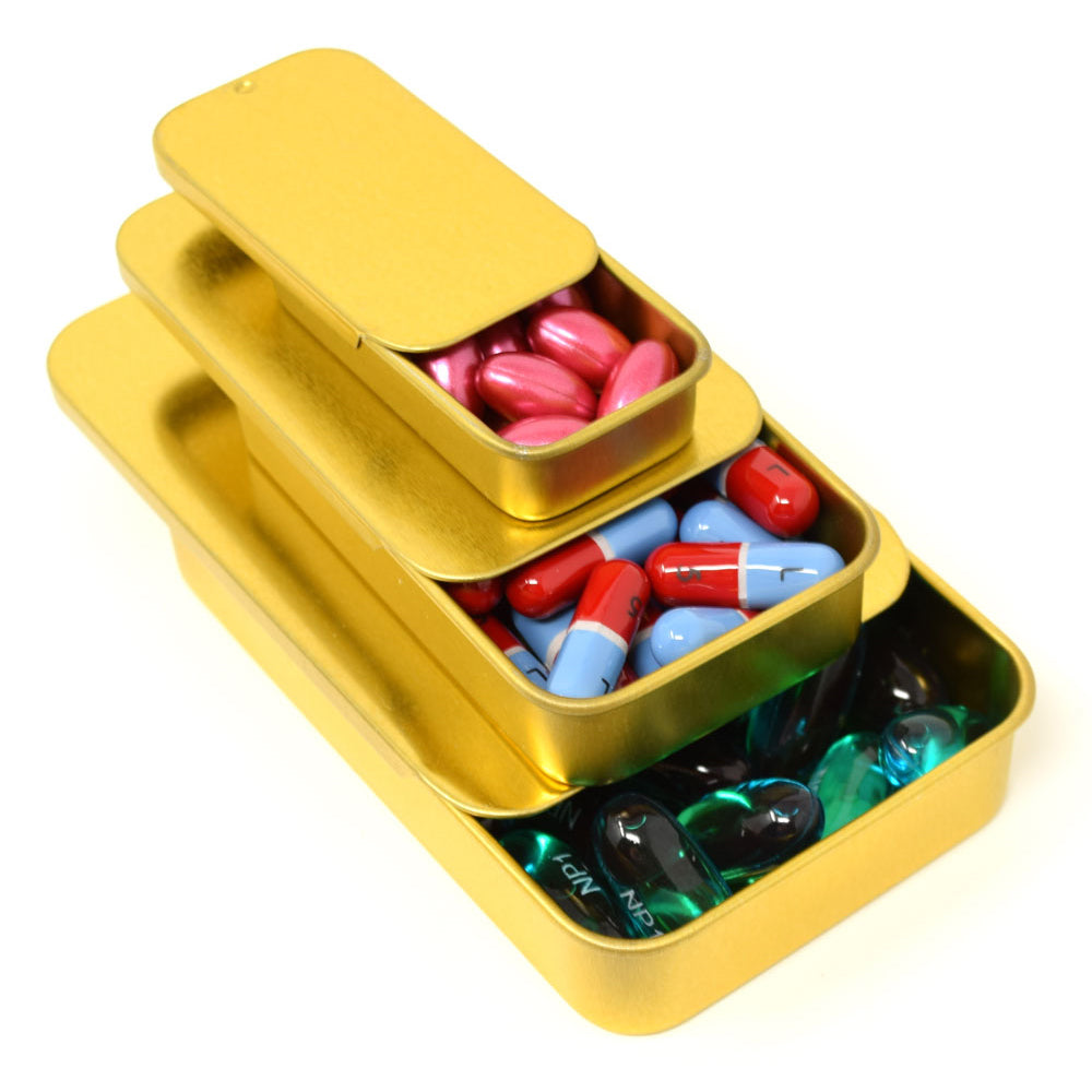 Slide Top Pill Tins