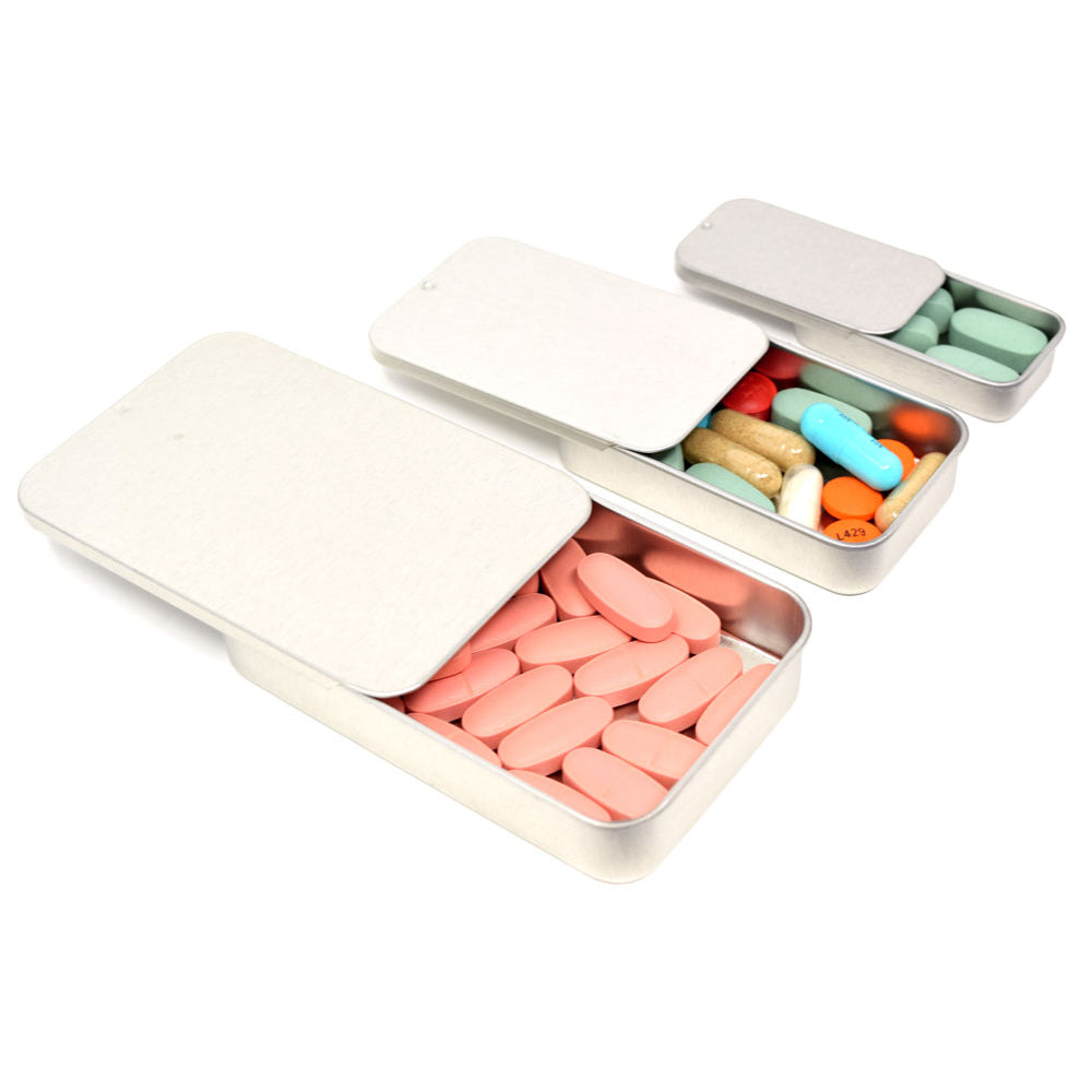 Slide Top Pill Tins