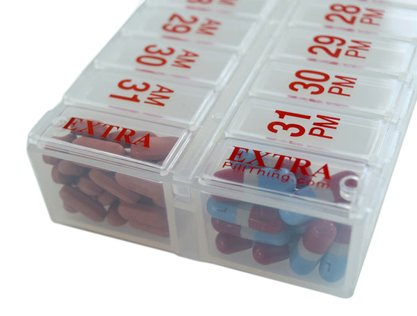 Twice-a-Day (AM/PM) Monthly Pill Planner Set