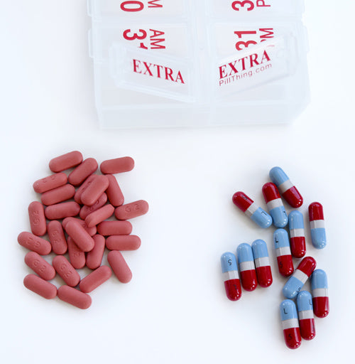 Twice-a-Day (AM/PM) Monthly Pill Planner Set