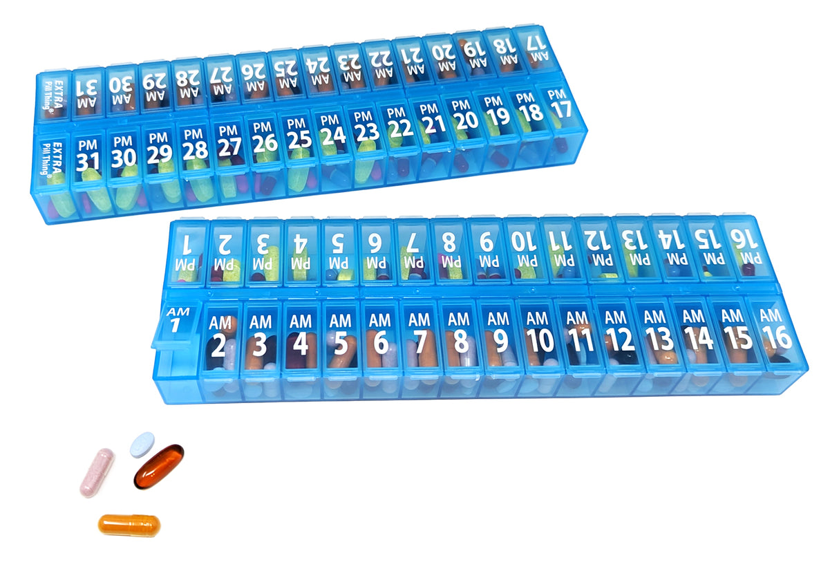 Twice-a-Day (AM/PM) Monthly Pill Planner Set