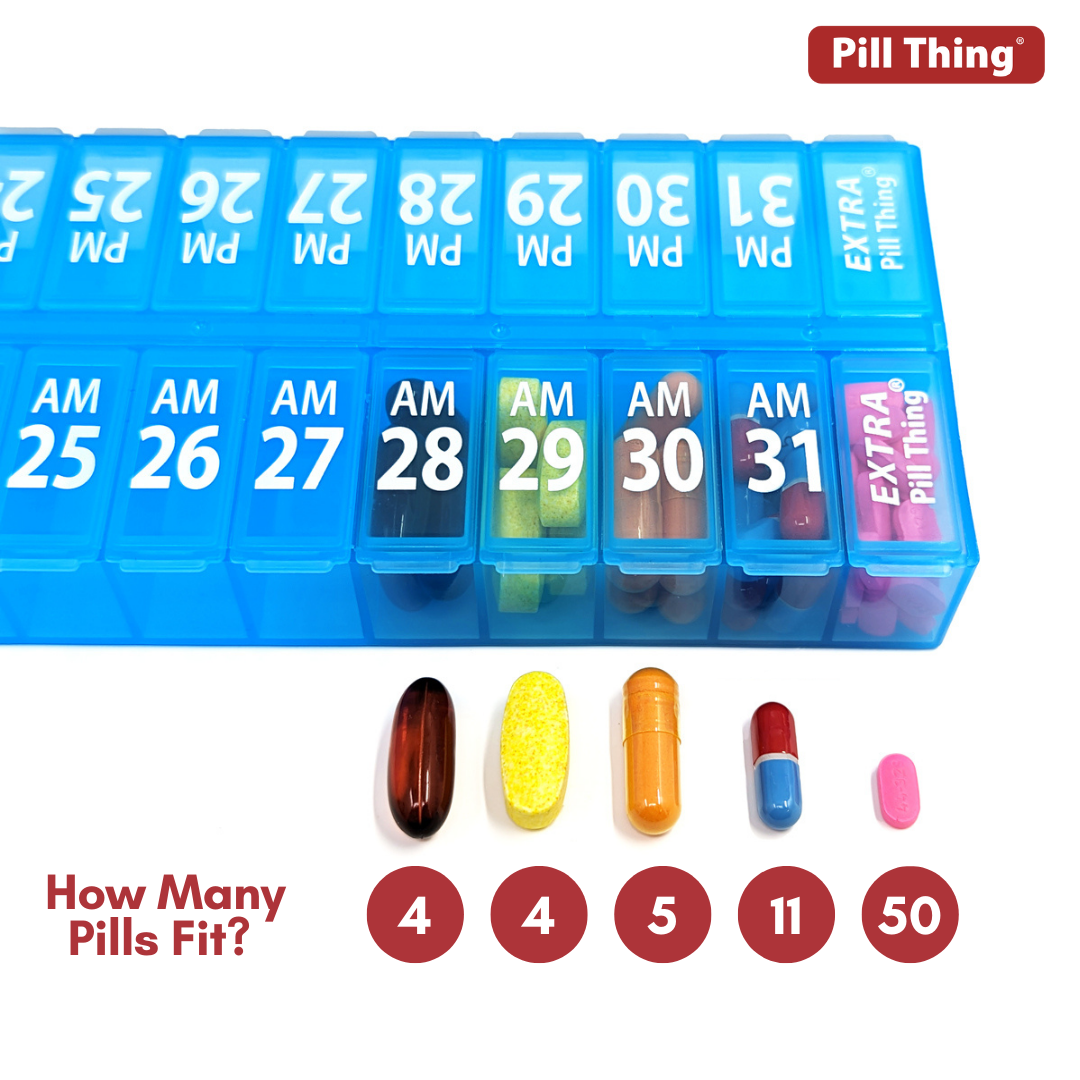 Twice-a-Day (AM/PM) Monthly Pill Planner Set