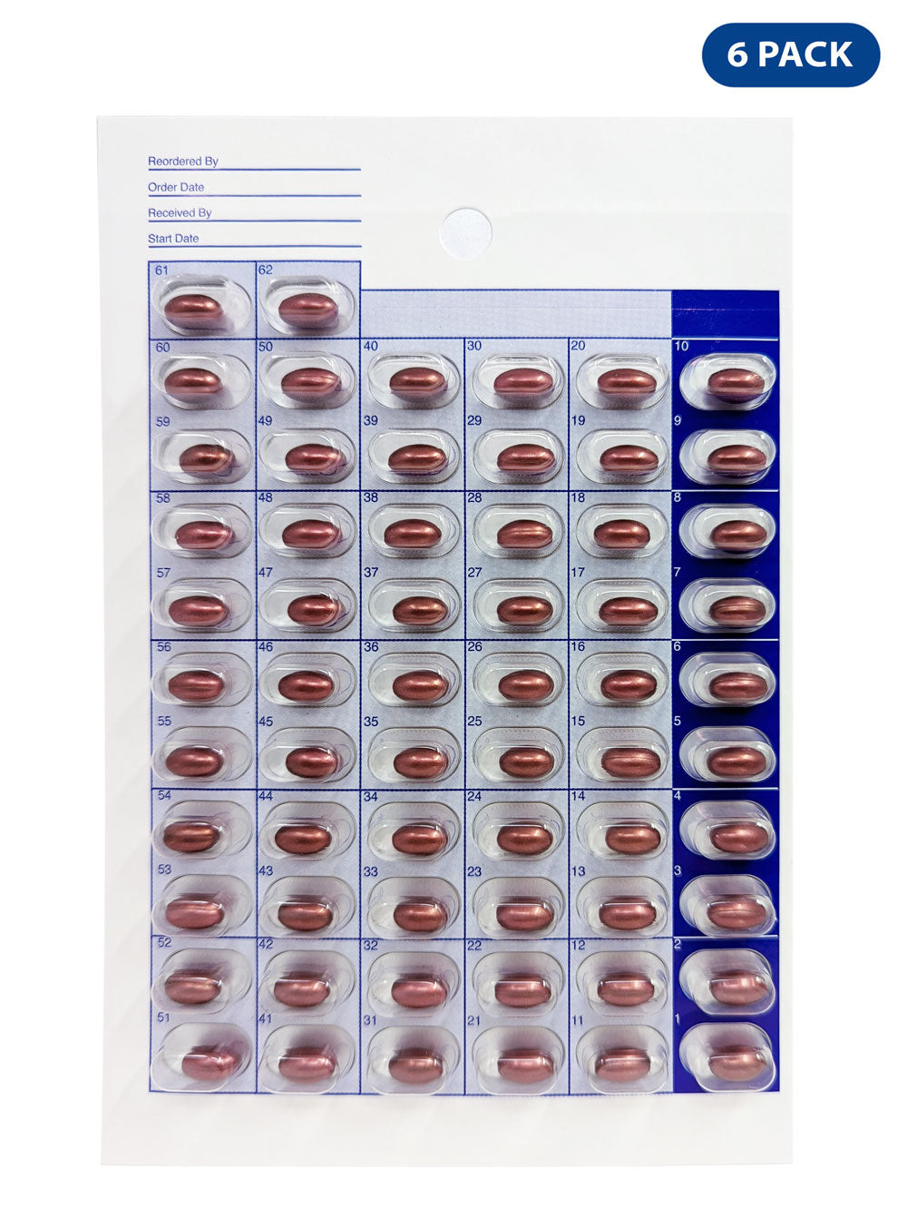 62 Day / 2 Month Pharmacy Pill Blister - 6 Pack