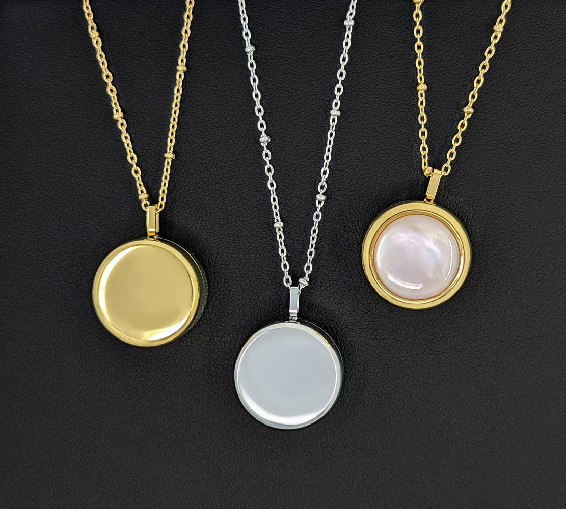 Round Pill Locket Necklace