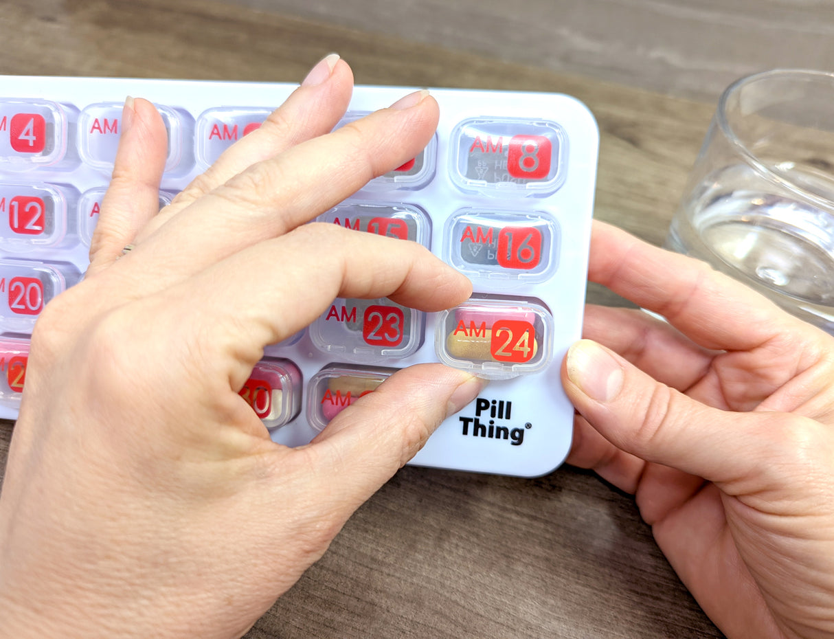 AM/PM Clear Monthly Pill Organizer Pods