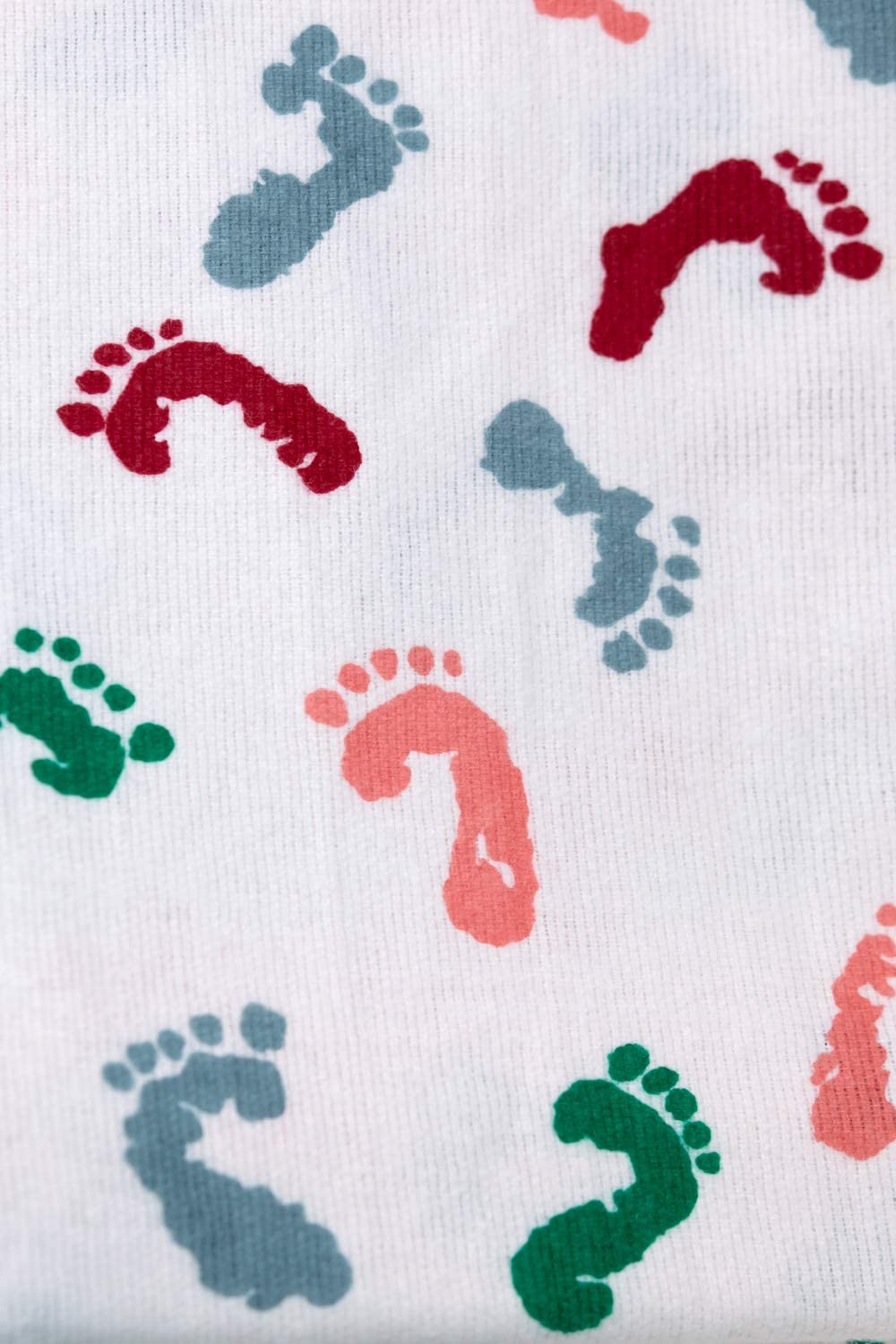 Baby Hospital Receiving Swaddle Blankets for Newborn Babies - Original Baby Footprint Design Breathable 100% Cotton - Durable Hospital Quality - Generous Size