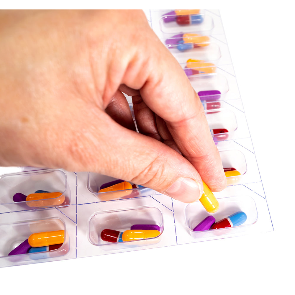 Unit Dose XL Perforated Cold Seal Blister Cards - 28 Doses