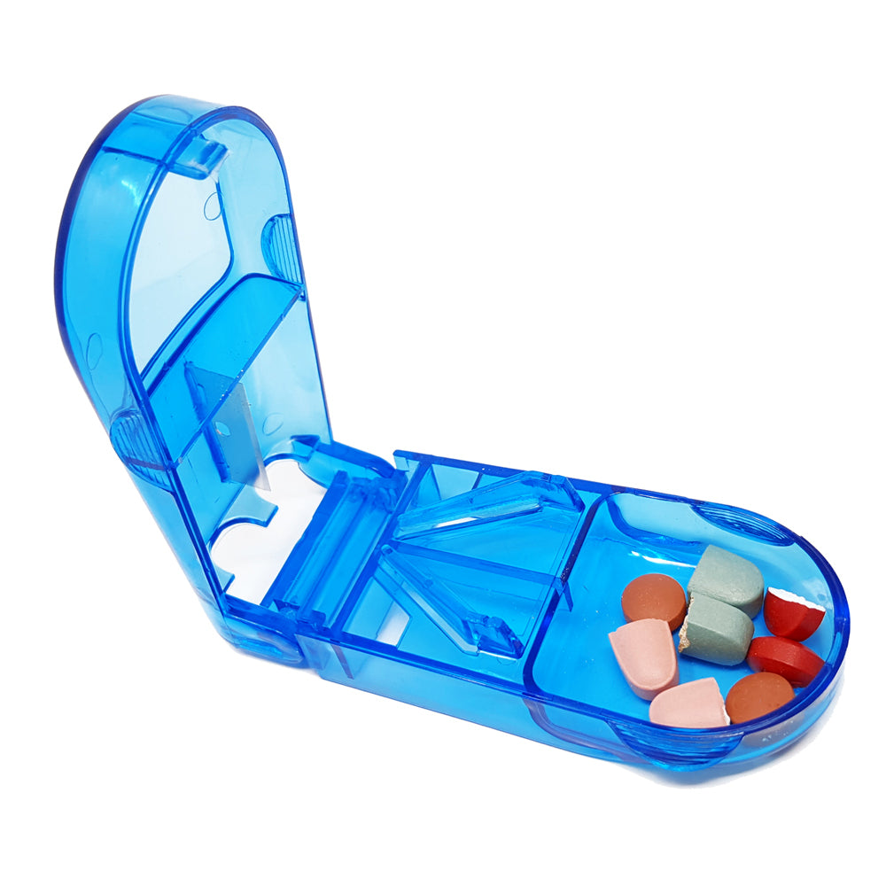 Deluxe Pill Cutter Splitter with Built in Pill Case