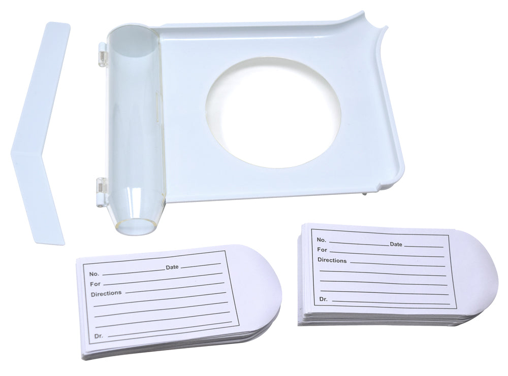 Pill Counting and Sorting Tray Kit with 100 Printed Pill Envelopes