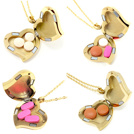 Amour Heart Pill Necklace