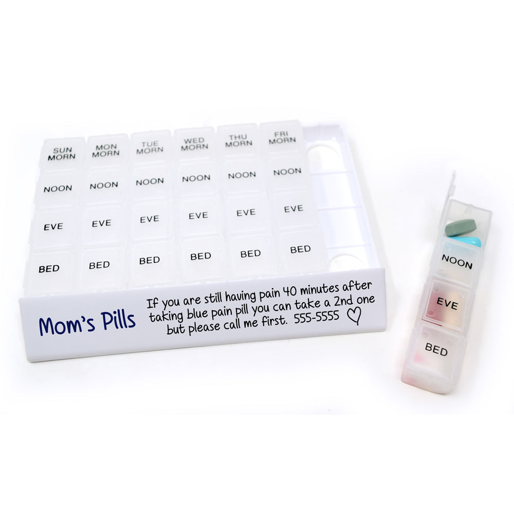 MedWrite 4X Weekly Pill Organizer - Medium