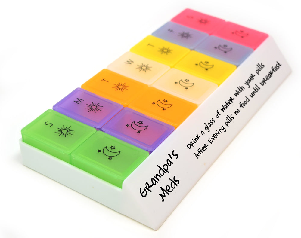 MedWrite AM/PM Weekly Pill Organizer - Jumbo