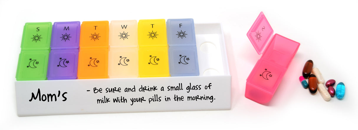 MedWrite AM/PM Weekly Pill Organizer - Jumbo