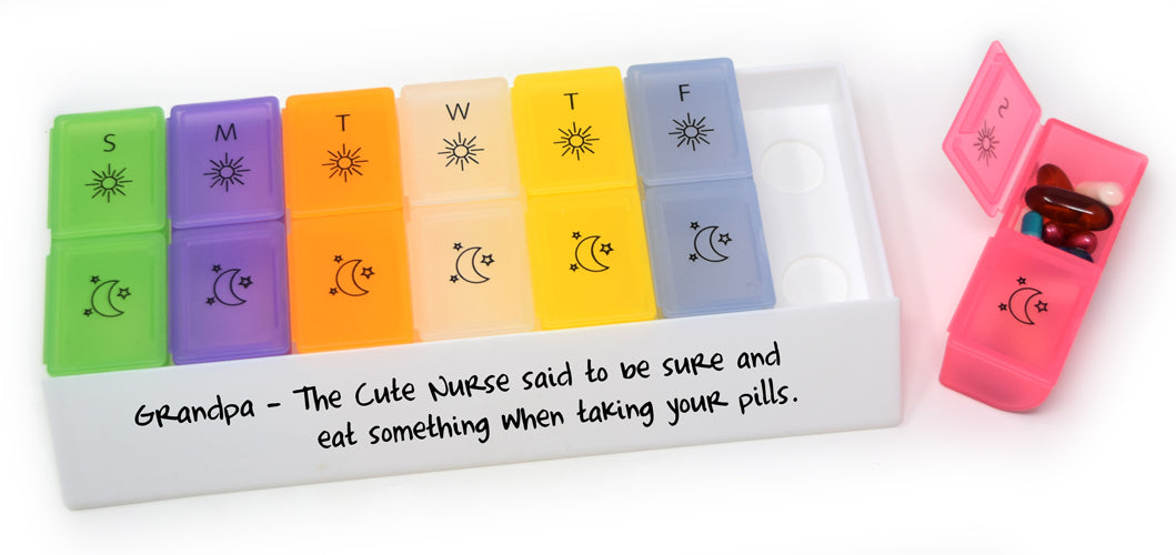 MedWrite AM/PM Weekly Pill Organizer - Jumbo H745