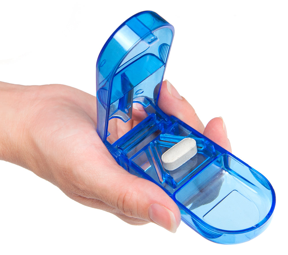 Olympic XL Weekly Pill Organizer with Case, Pill Cutter & Medication Log