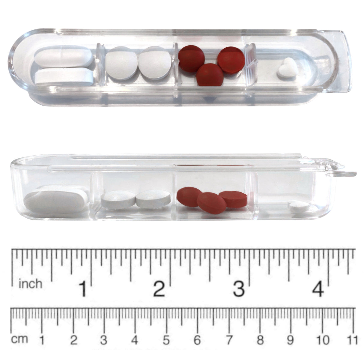 Weekly 4X a Day MEDICASE Daily Pill Boxes with Hard Travel Case - Danish Design Pill Box