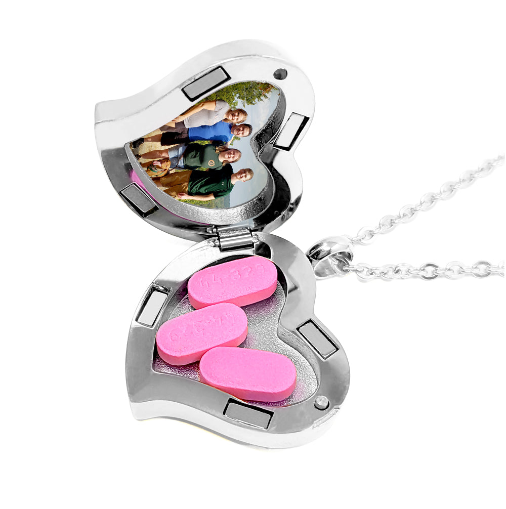 Amour Heart Pill Necklace