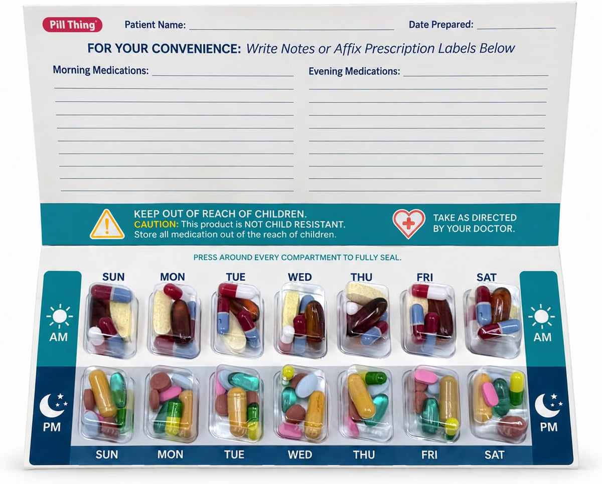 Weekly Twice a Day Blister Pill Packs - Pill Pak VP 2-Dose Kit