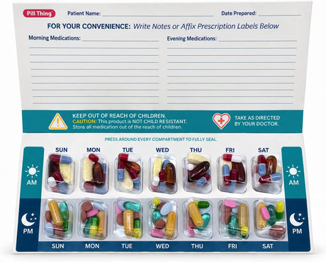 Weekly Twice a Day Blister Pill Packs - Pill Pak VP 2-Dose Kit
