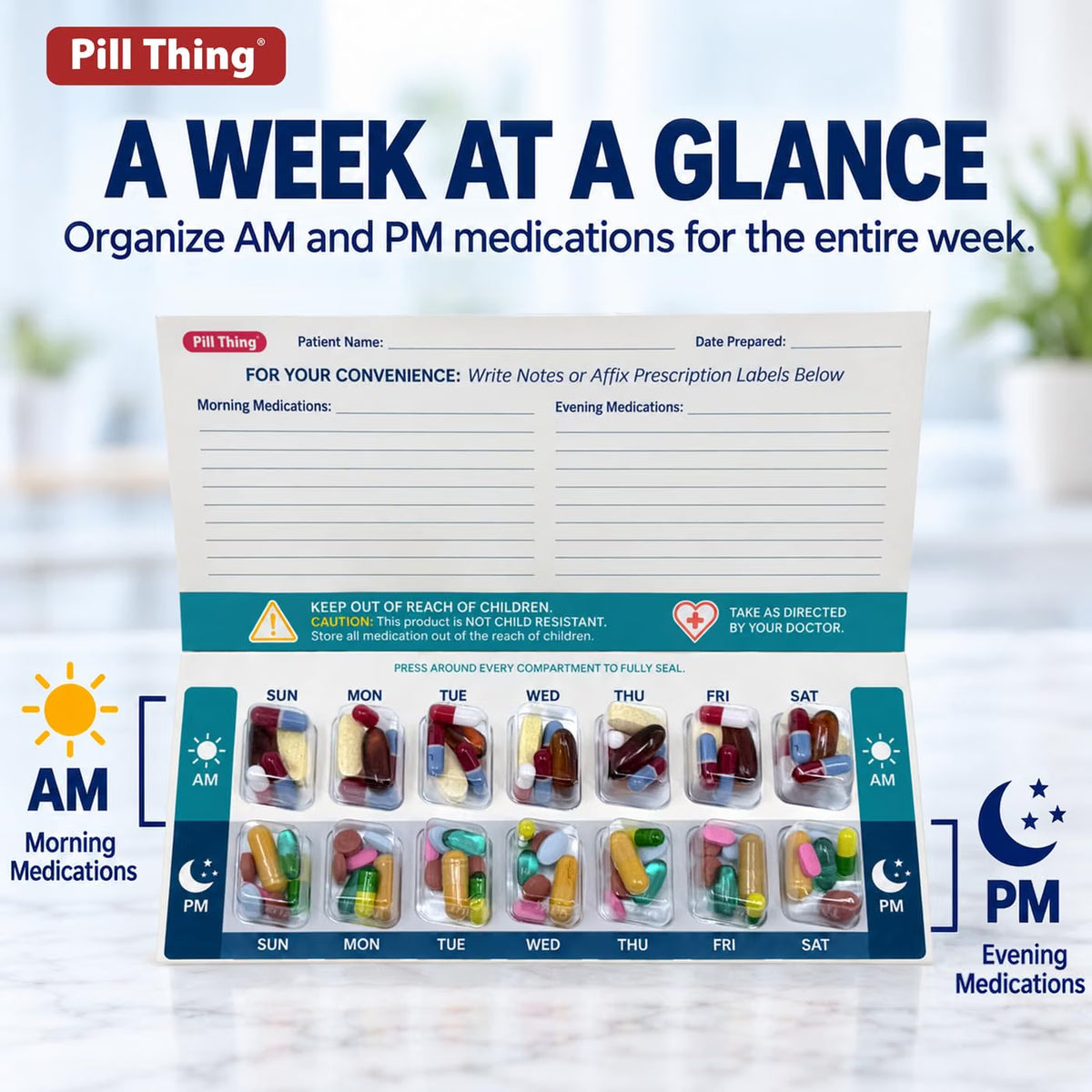 Weekly Twice a Day Blister Pill Packs - Pill Pak VP 2-Dose Kit