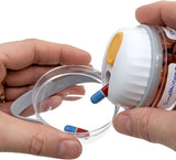Mini/Mini Junior Pill Dispenser Organizer Bottle, Daily Travel Medication Box with Secure Closure