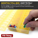 Easy to fill 31 day pill box