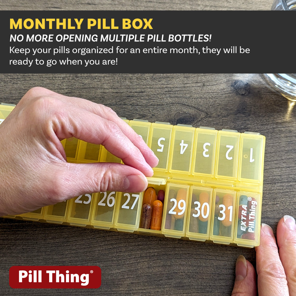 Monthly AM/PM Pill Planner Set