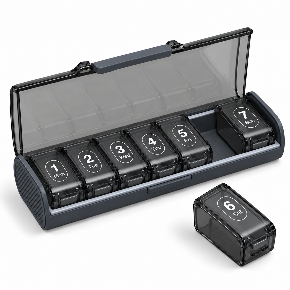 7-Day Travel Pill Organizer with Removable Daily Boxes