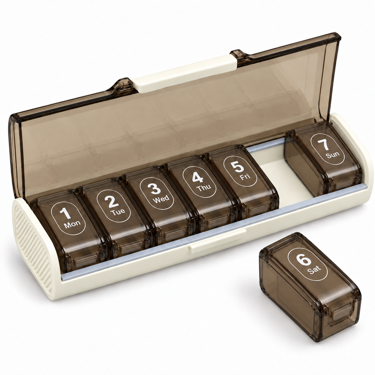 7-Day Travel Pill Organizer with Removable Daily Boxes