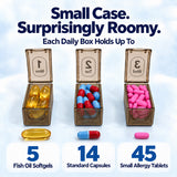 7-Day Travel Pill Organizer with Removable Daily Boxes