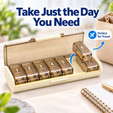 7-Day Travel Pill Organizer with Removable Daily Boxes