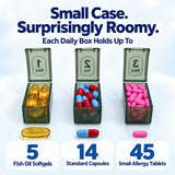 7-Day Travel Pill Organizer with Removable Daily Boxes