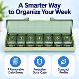 7-Day Travel Pill Organizer with Removable Daily Boxes
