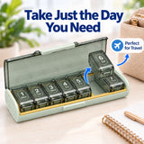 7-Day Travel Pill Organizer with Removable Daily Boxes