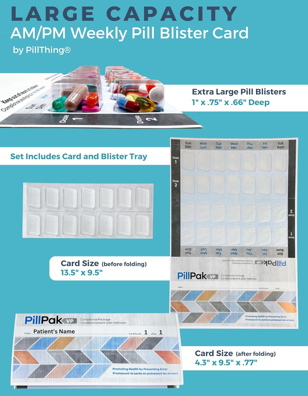 Weekly Twice a Day Blister Pill Packs - Pill Pak VP 2-Dose Kit